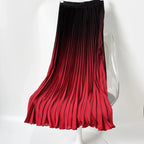 Gradient Pleated Midi Skirt - Piña Colada