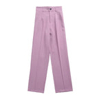 Office Wear Straight Pants - Piña Colada
