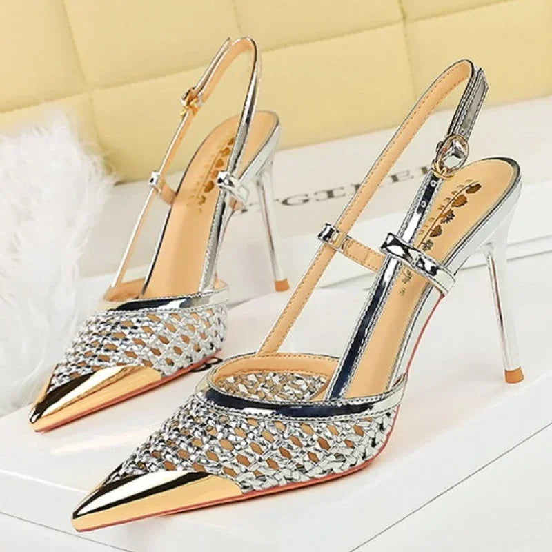 Mesh Open Heel Shoes - Piña Colada
