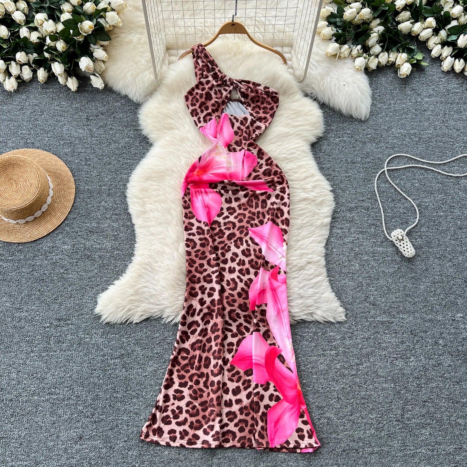 Hollow Out Shoulder Long Dress - Piña Colada