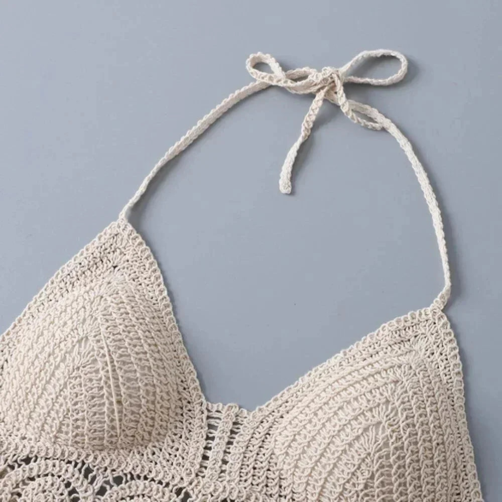 Boho Fringe Tank - Piña Colada