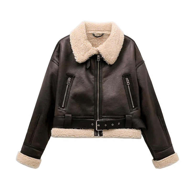 Thick Warm Jacket Coat - Piña Colada