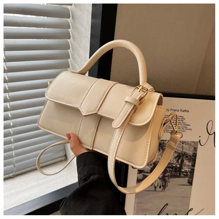 Leather Shoulder Bag - Piña Colada