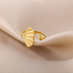 Stainless Steel Zircon Adjustable Ring - Piña Colada