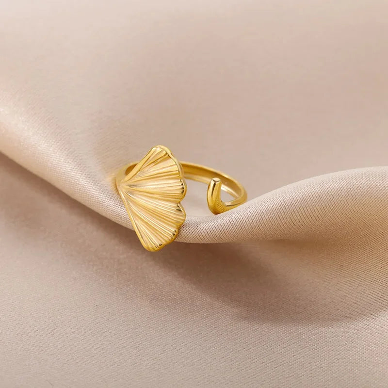Stainless Steel Zircon Adjustable Ring - Piña Colada