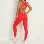 Seamless Sleeveless Yoga Jumpsuit for Women - Piña Colada