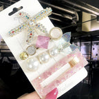 3/4pcs Set Pearl Hair Clip - Piña Colada
