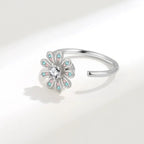 Spinner Ring Crystal Flower - Piña Colada
