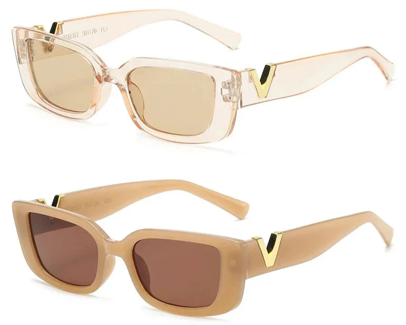 Fashion Rectangle Sunglasses Women - Piña Colada