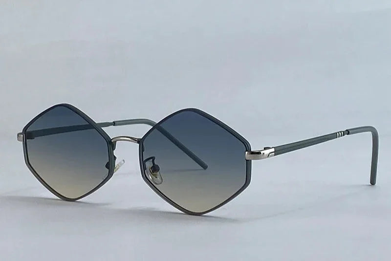 Small Frame Hexagon Punk Sunglasses - Piña Colada