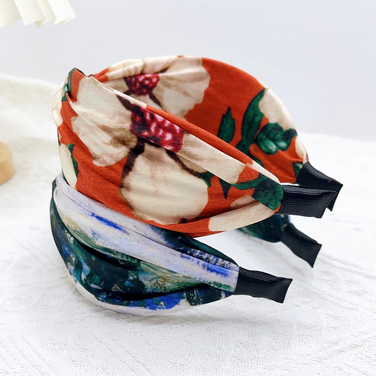 Hairband Wide Side Cross Knot Turban - Piña Colada