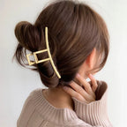 Metal Geometric Hair Claws - Piña Colada