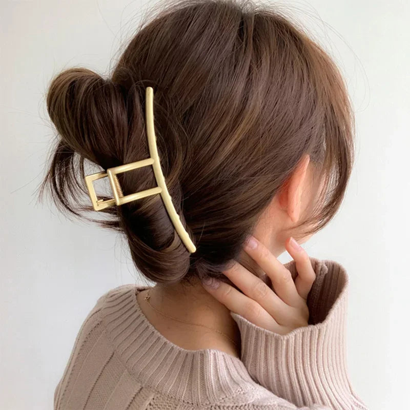 Metal Geometric Hair Claws - Piña Colada