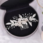 Crystal Pearl Hair Comb Clip - Piña Colada