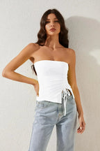 Asymmetrical Slim Off-Shoulder - Piña Colada