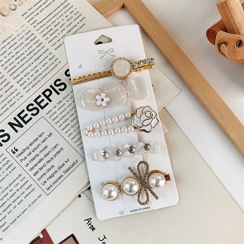 Trendy Geometric Hairpins for Women - Piña Colada