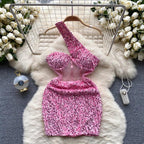 Short Sequin Dress - Piña Colada