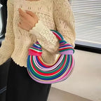 Gold Knotted Noodle Shoulder Bag – Luxury PU Hobo Clutch - Piña Colada