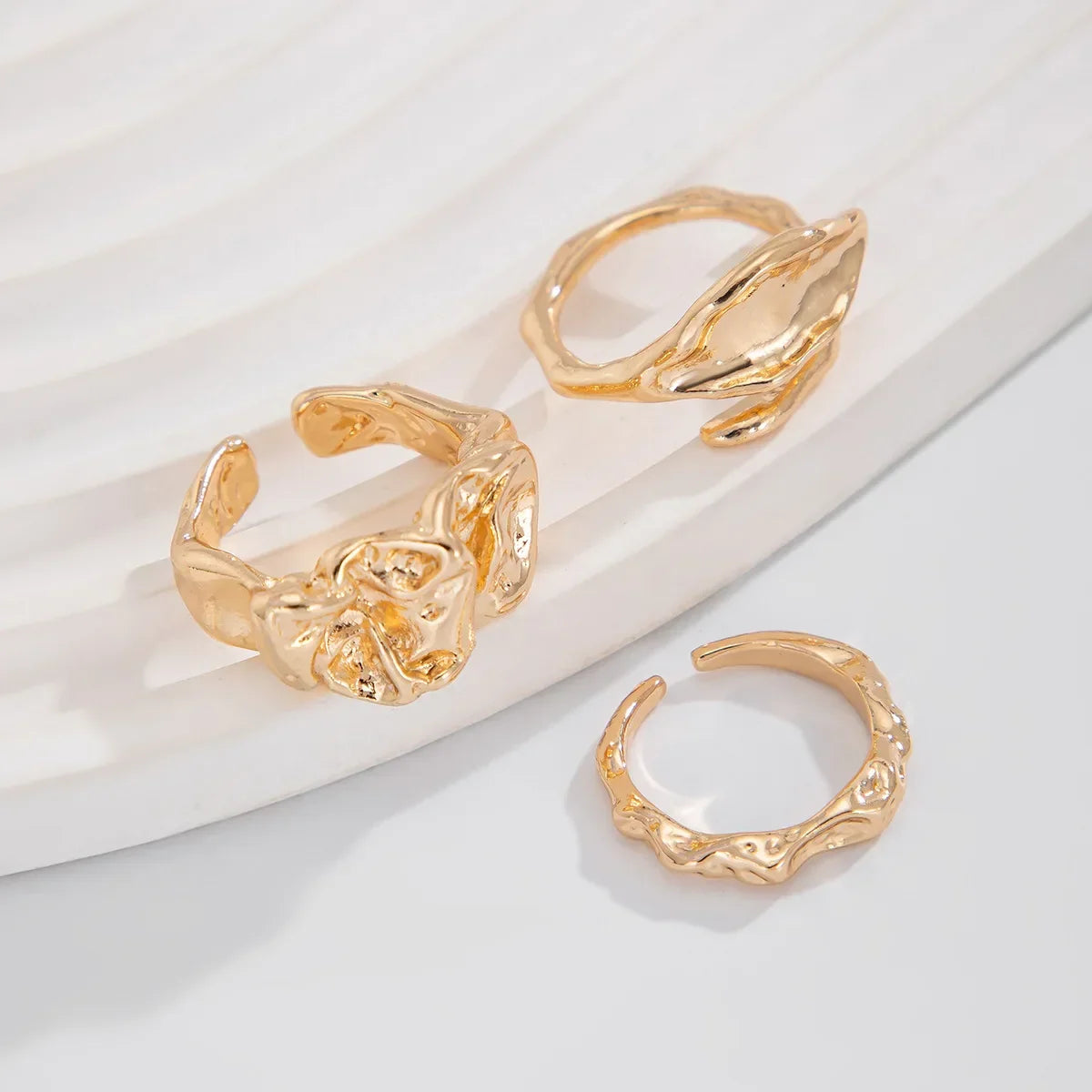 6Pcs/Set Vintage Sun Starfish Open Rings - Piña Colada