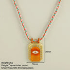 Handwoven Wool Chain Choker - Piña Colada