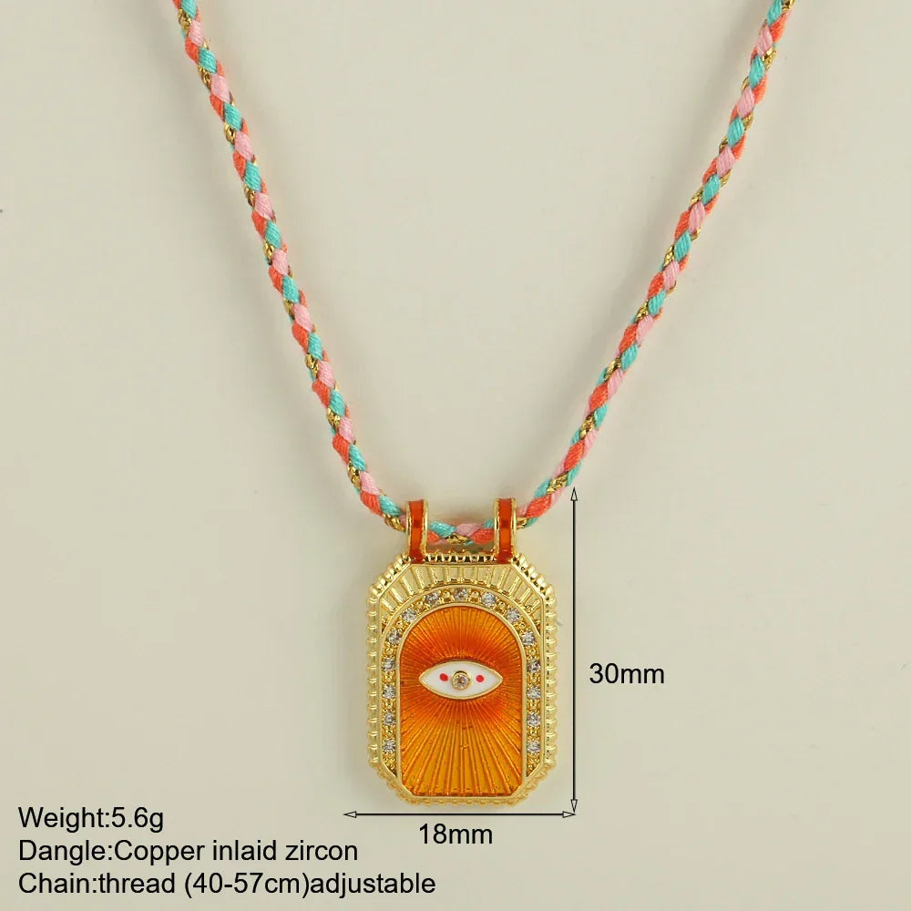 Handwoven Wool Chain Choker - Piña Colada