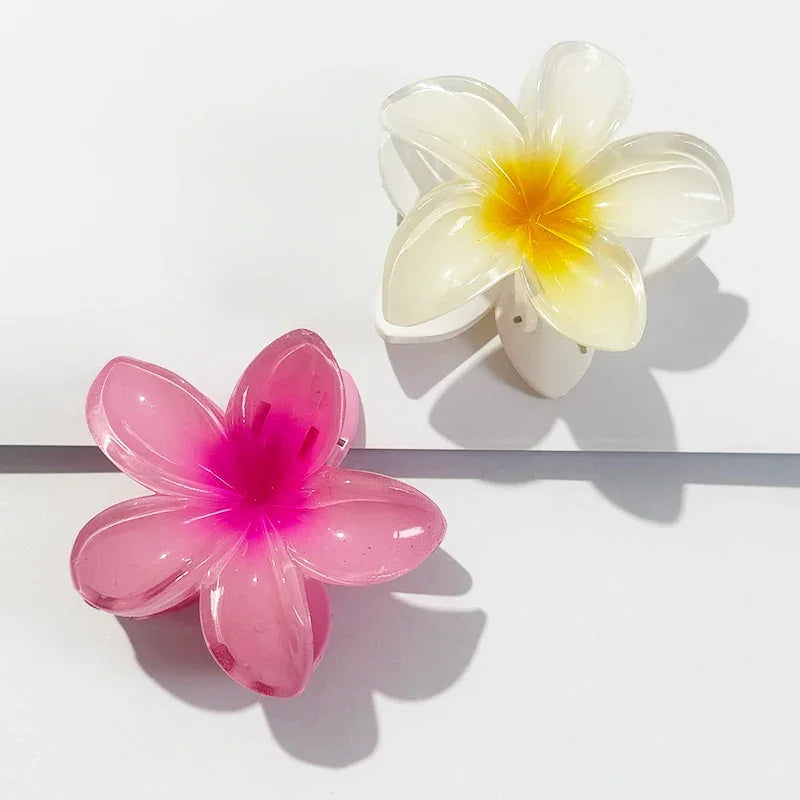 Gradient Hair Clips Women Flower - Piña Colada
