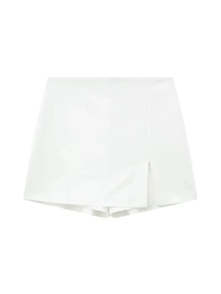 Front Slit Shorts - Piña Colada