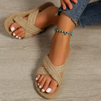 Hemp Slip-On Platform Slippers - Piña Colada