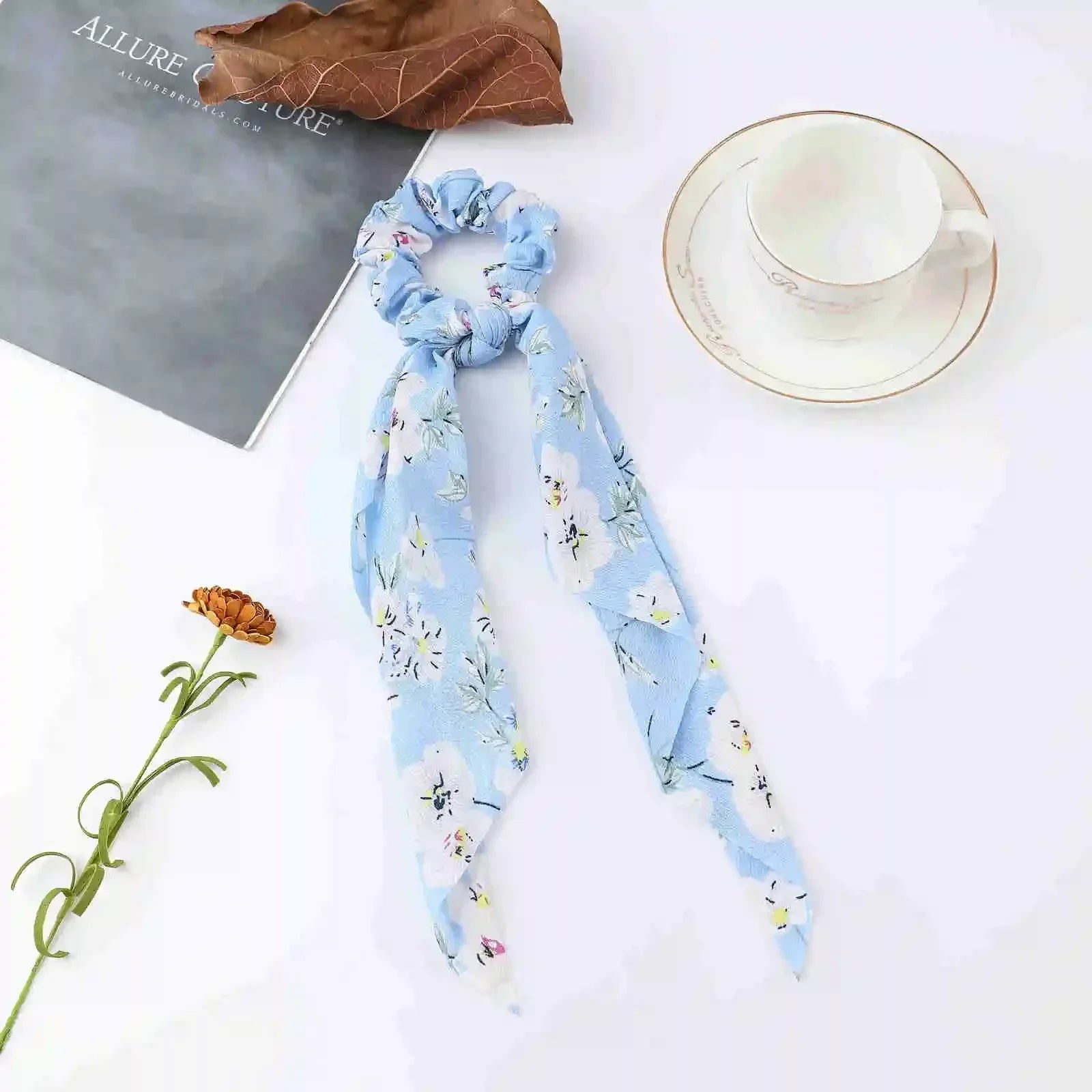 Satin Scrunchie Scarf - Piña Colada