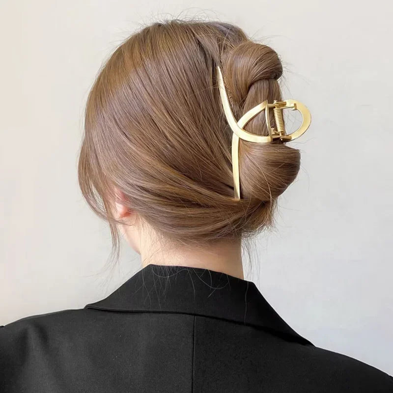 Metal Geometric Hair Claws - Piña Colada