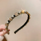 Pearl & Rhinestone Headband - Piña Colada