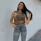 Print Mesh Bodysuit - Piña Colada
