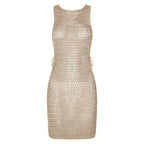 One Neck Cut Out Circle Beach Mini Dress - Piña Colada