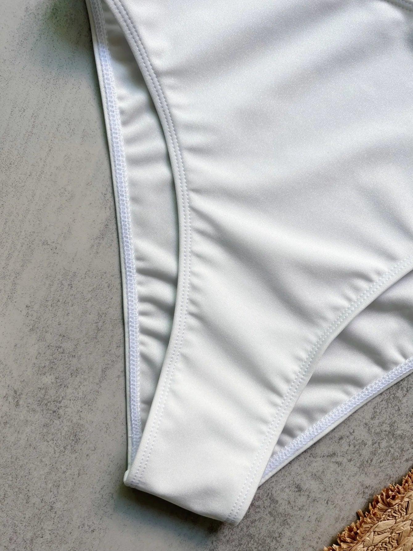 Metal Rings Cut Out Swimwear - Piña Colada