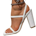 Thick Heel Sandals - Piña Colada