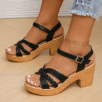 High Heels Sandals Chunky Platform - Piña Colada