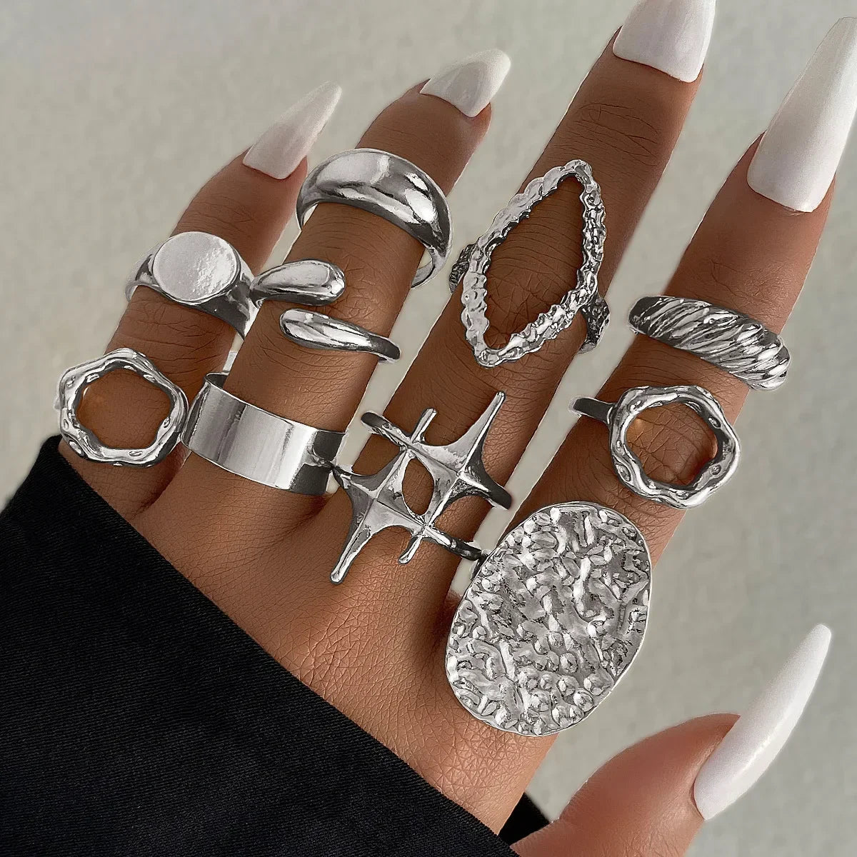 15Pcs/Set Smooth Rings - Piña Colada