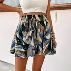 Boho Floral Print Shorts - Piña Colada