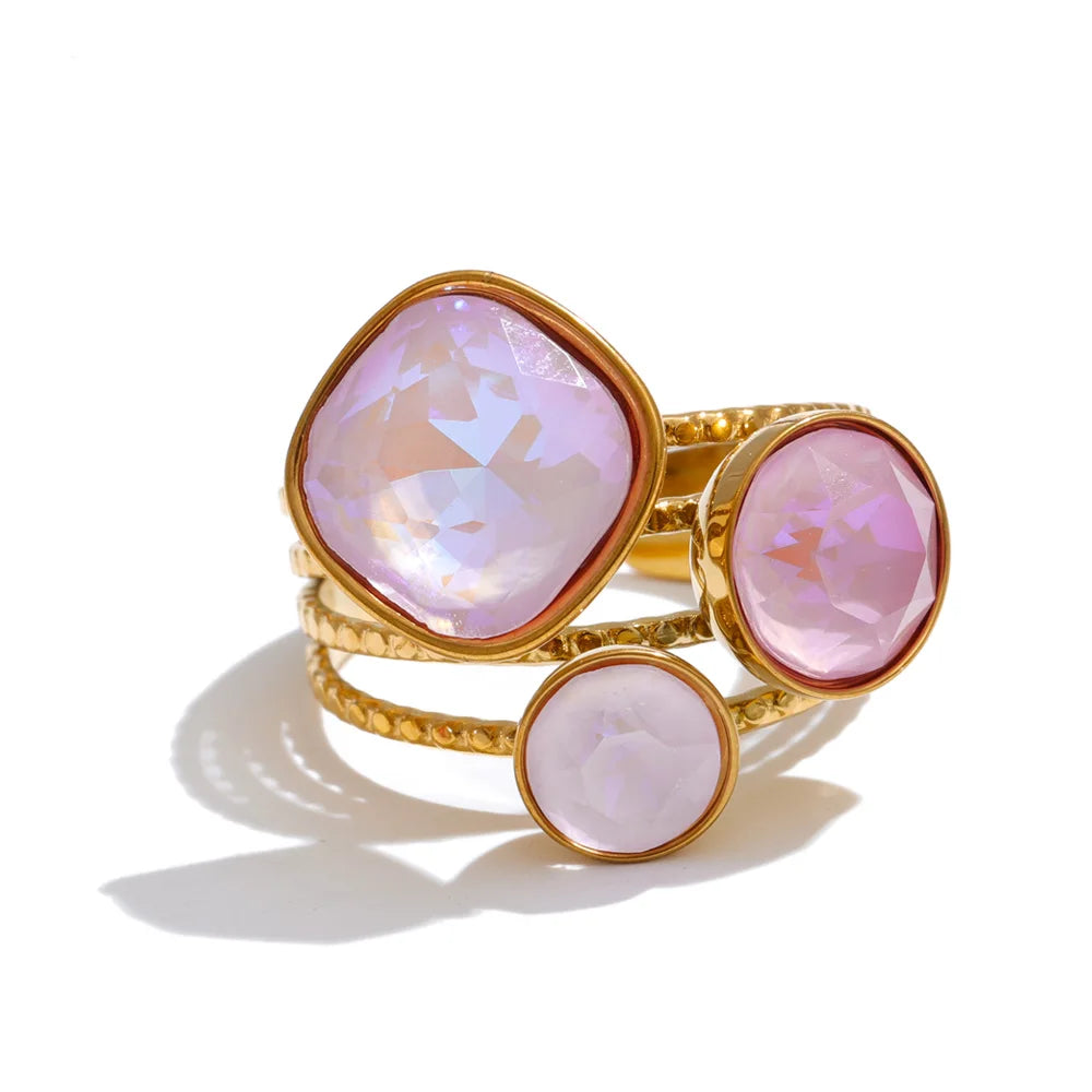 Multi-Color Crystal Ring