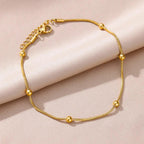 Stainless Steel Gold-Plated Anklet for Women - Piña Colada