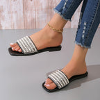 Minimalist Gladiator Flat Sandals - Piña Colada