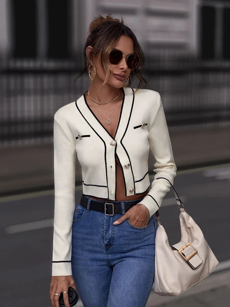 Brandy Stripe Knit Crop Top – Streetwear Style - Piña Colada