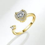 Spinner Ring Crystal Flower - Piña Colada