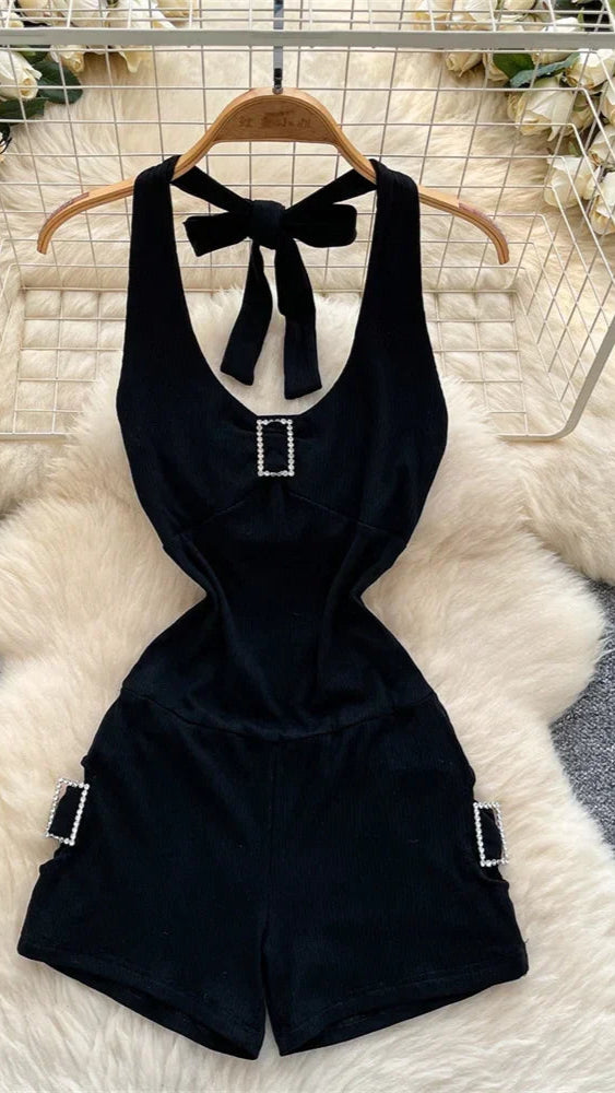 Backless Halter Bodysuits Summer - Piña Colada