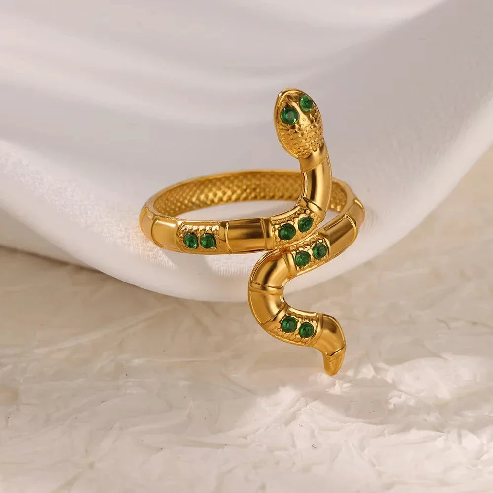 Stainless Steel Green Zircon - Piña Colada