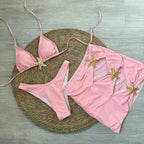 Bikini Set – 3-Piece Swimsuit Star - Piña Colada