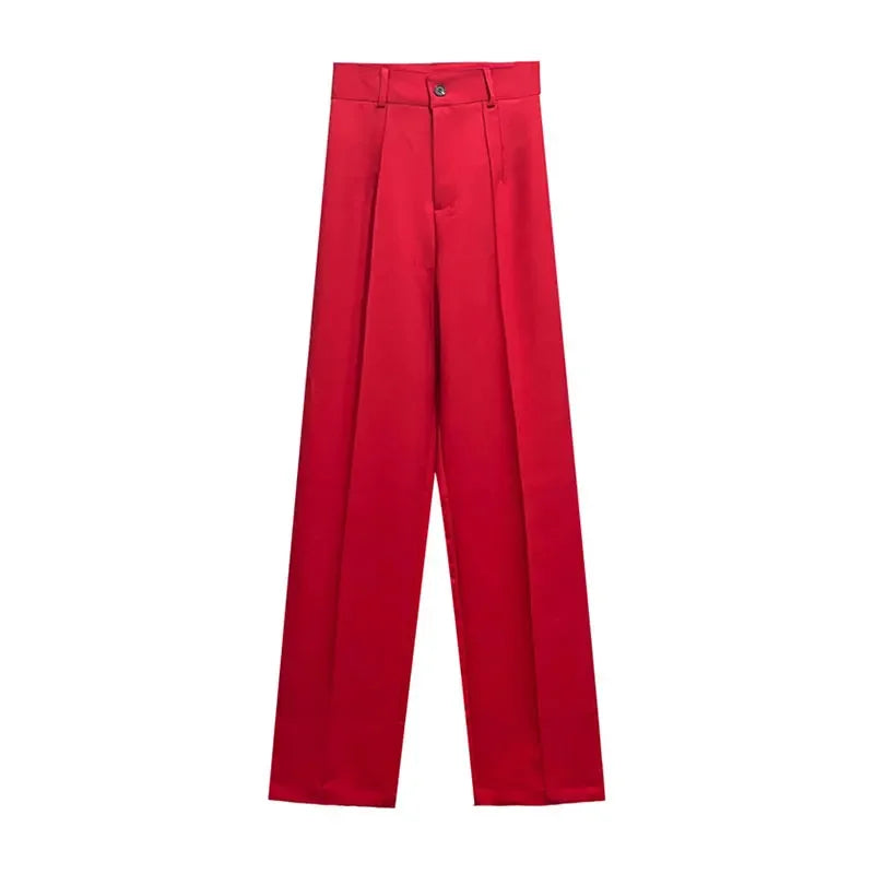 Office Wear Straight Pants - Piña Colada