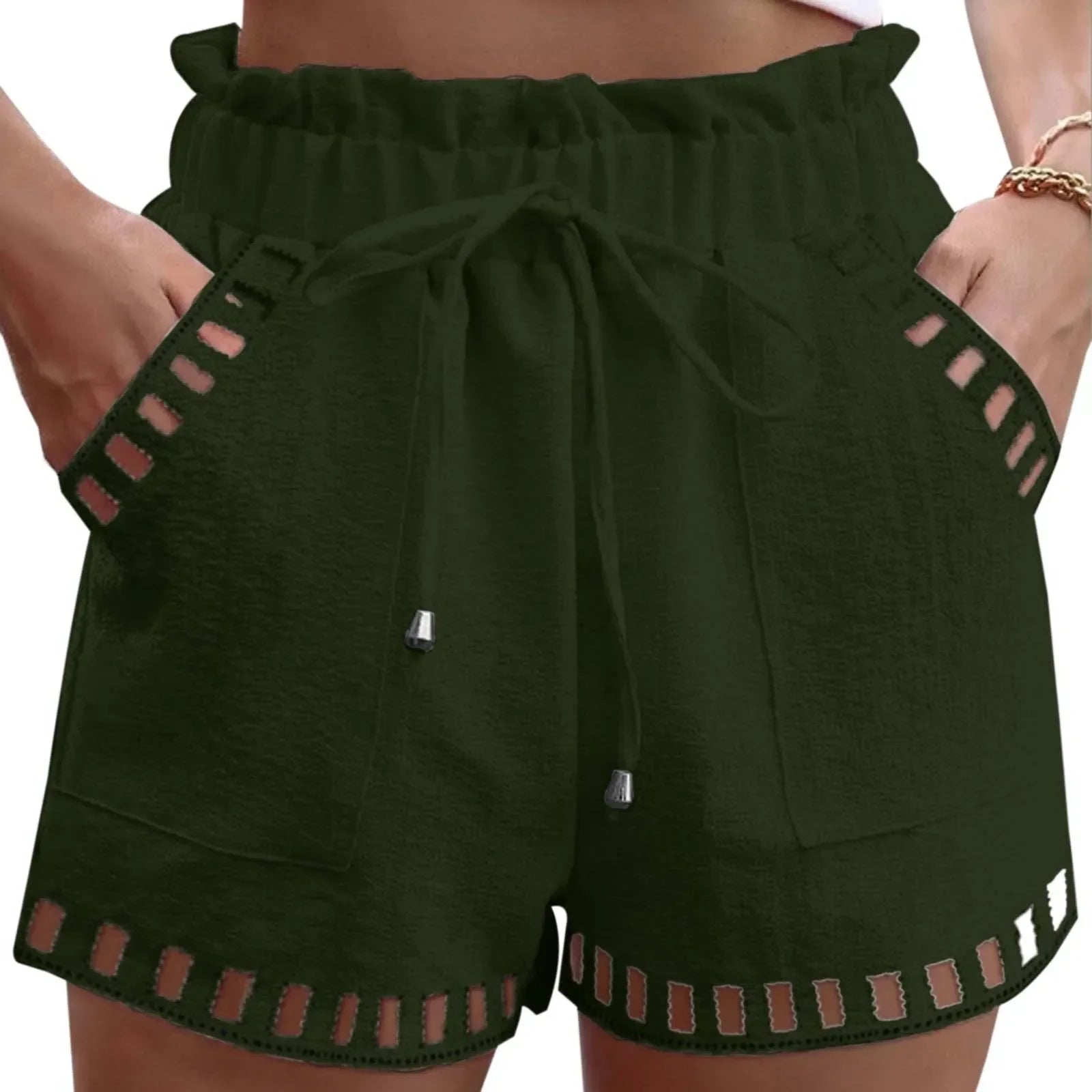 Cotton Linen Shorts Women - Piña Colada