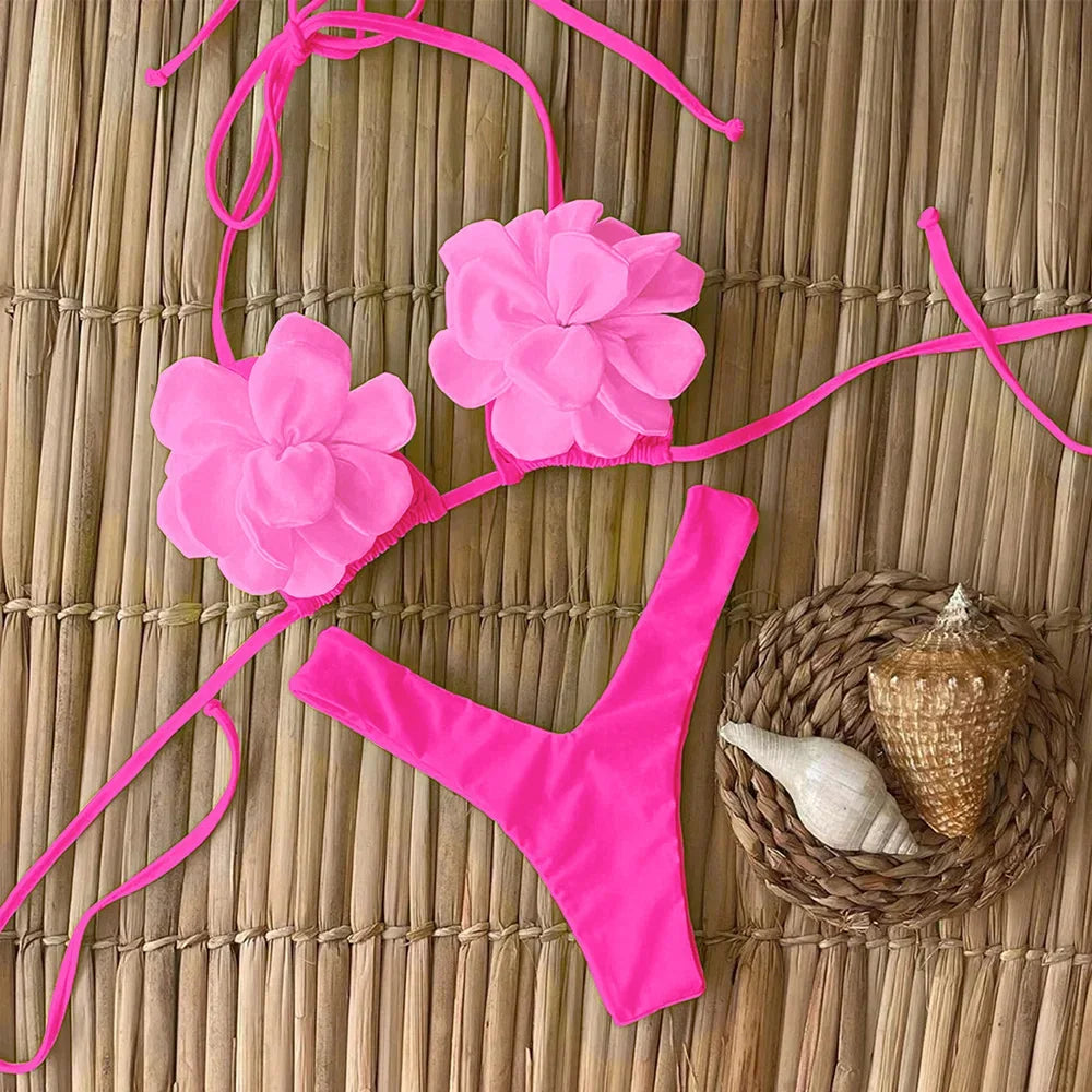 Floral Bikini 2025 Women Swimsuit - Piña Colada