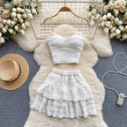 Sweet Ruched Mini Set - Piña Colada